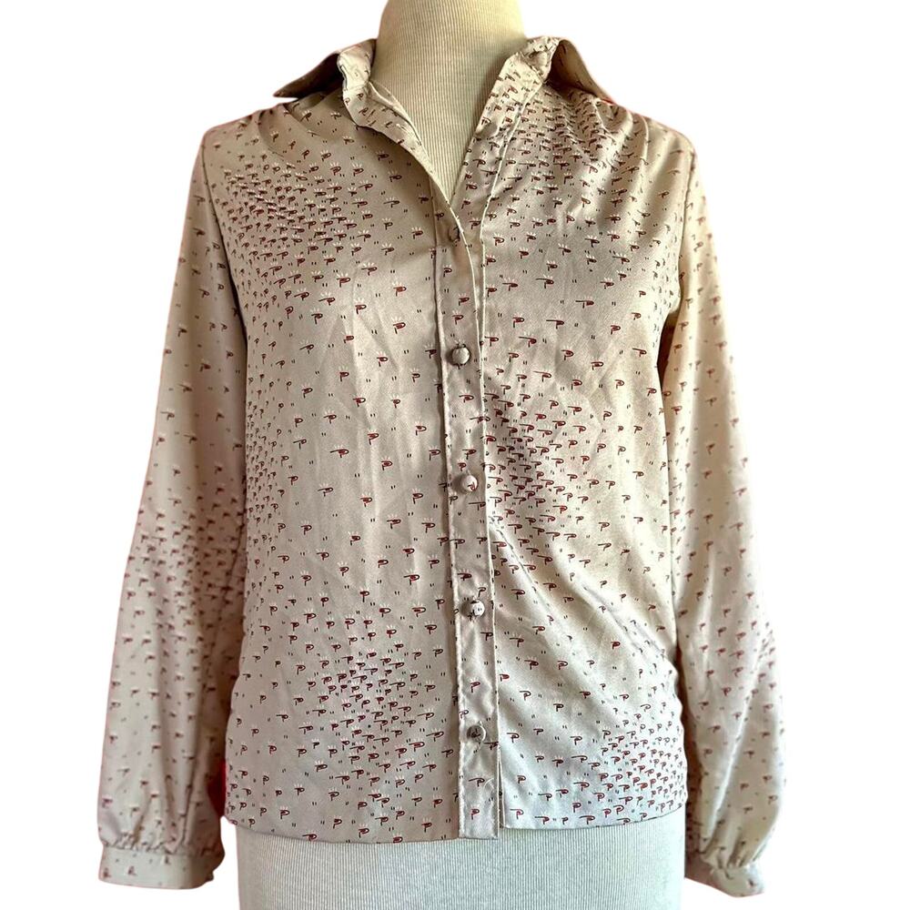 Vintage Top Womens Size Small Soft Retro Modest Classic Professional Casual